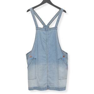 Universal Thread Overall Dress - Women’s XL - Light Wash Denim Mini Cowgirl Chic